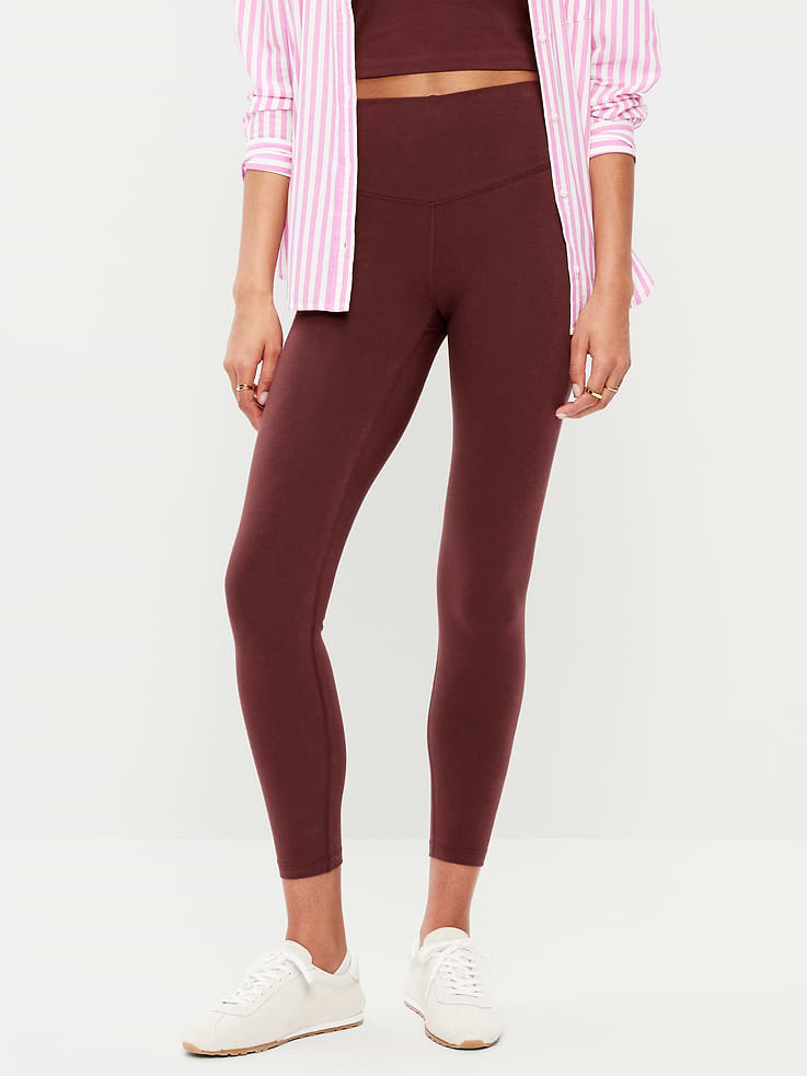 Image number 1 showing, High-Waisted PowerChill 7/8 Cotton Leggings