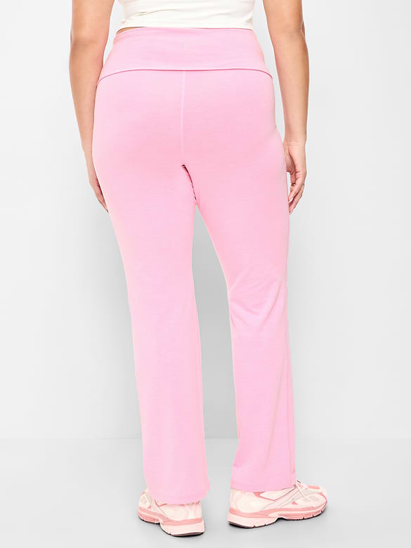 High-Waisted PowerChill Fold-Over Bootcut Leggings