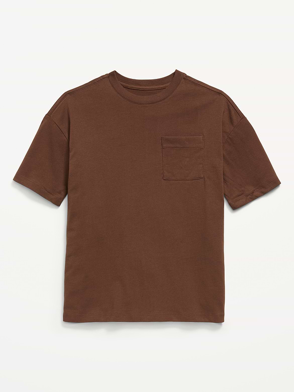 Oversized Short-Sleeve Pocket T-Shirt for Boys
