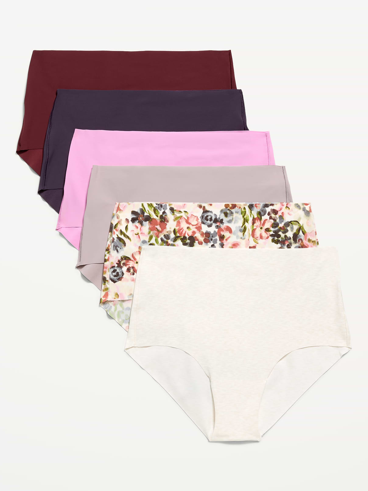 Image number 1 showing, High-Waisted No-Show Brief Underwear 6-Pack