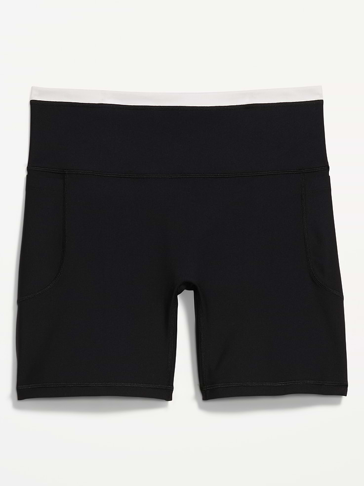 Image number 1 showing, Extra-High Waisted PowerSoft Boundless Pocket Biker Shorts-- 6-inch inseam - No Front Seam