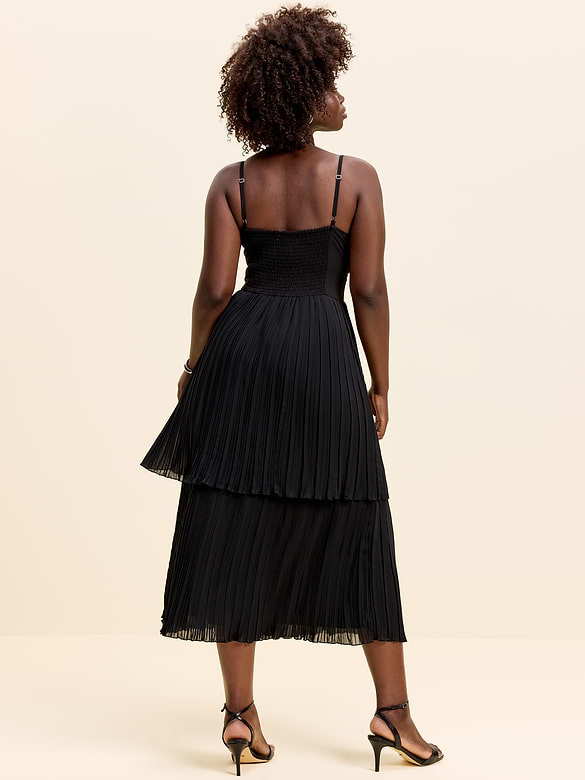 The Occasion by Old Navy Pleated Fit & Flare Midi Dress