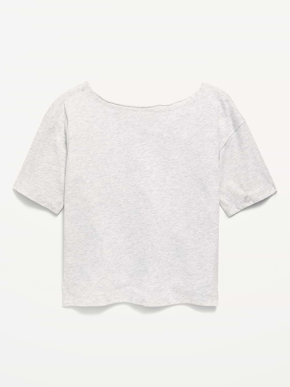 Off-Shoulder Graphic T-Shirt for Girls
