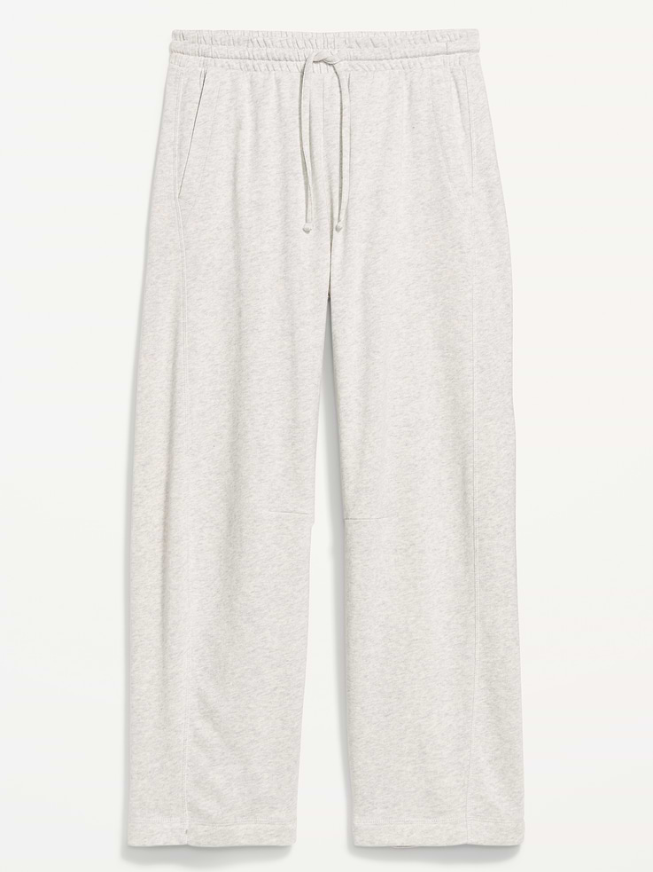 L'image numéro 5 présente Pantalon coupe baril PurConfort en coton ouaté à taille mi-basse