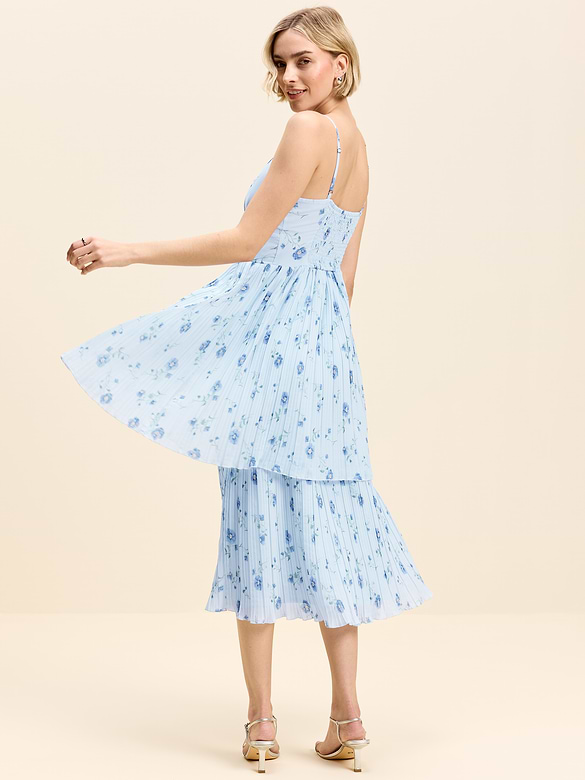 The Occasion by Old Navy Pleated Fit & Flare Midi Dress