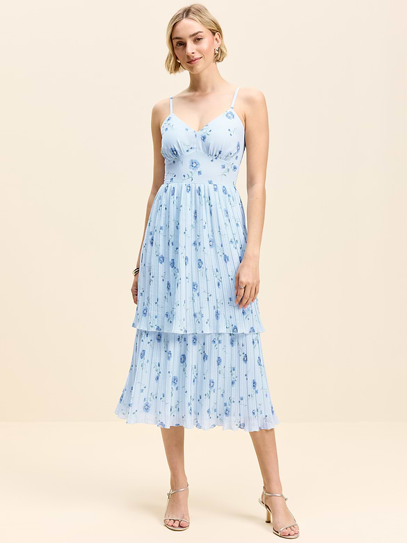The Occasion by Old Navy Pleated Fit & Flare Midi Dress