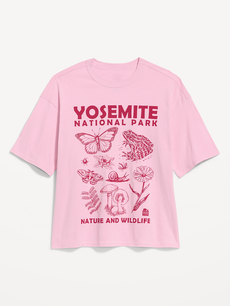 Image number 5 showing, Yosemite National Park Crew-Neck Oversized T-Shirt