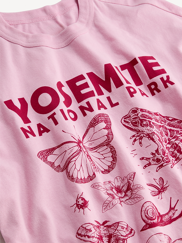 Yosemite National Park Crew-Neck Oversized T-Shirt