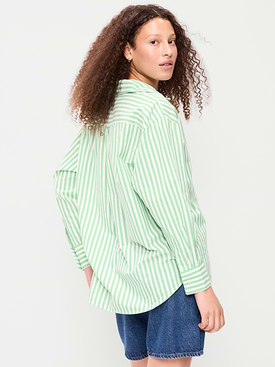 Image number 2 showing, Oversized Button-Down Boyfriend Shirt