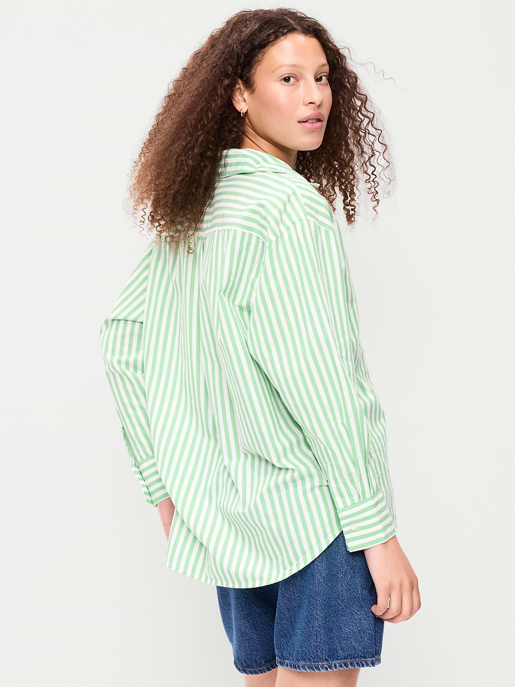 Image number 2 showing, Oversized Button-Down Boyfriend Shirt
