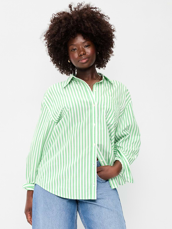 Oversized Button-Down Boyfriend Shirt
