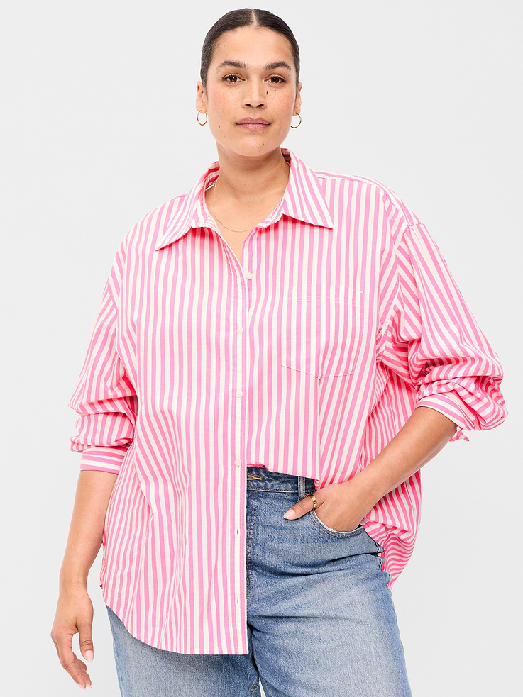 Image number 7 showing, Oversized Button-Down Boyfriend Shirt