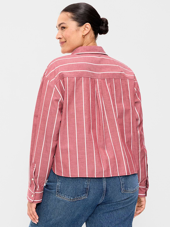 Cropped Button-Down Shirt