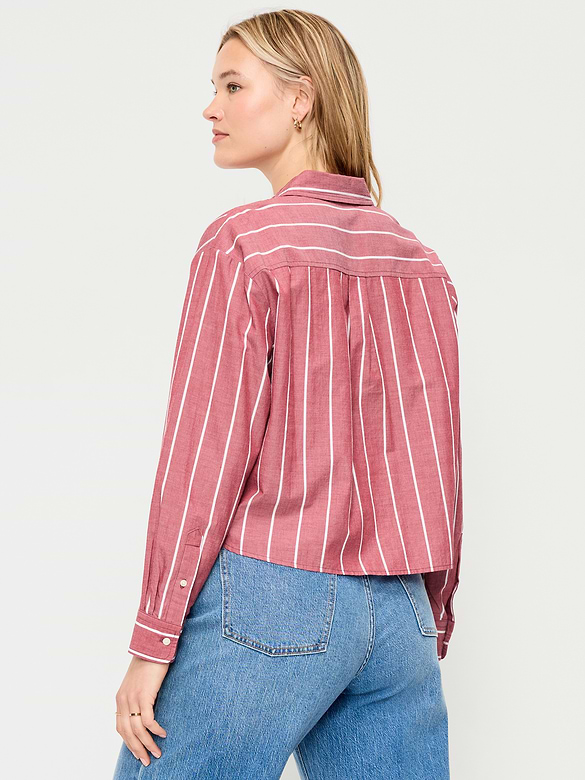 Cropped Button-Down Shirt