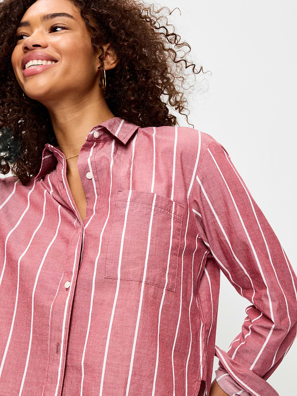 Cropped Button-Down Shirt