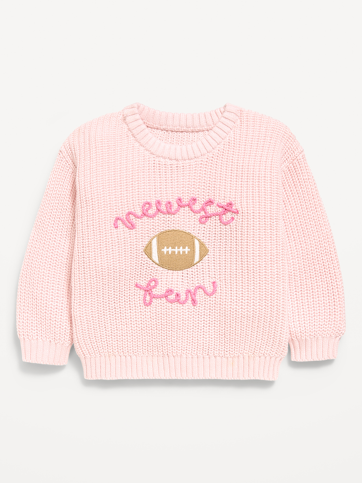 Image 1 of 1, crew neck, long sleeves, embroidered graphic at front, Product #903872