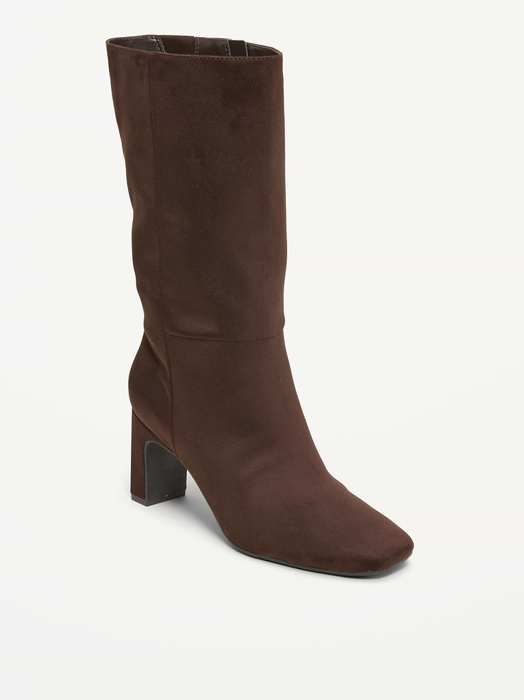 Image number 1 showing, Mid-Calf Square-Toe Boot for Women