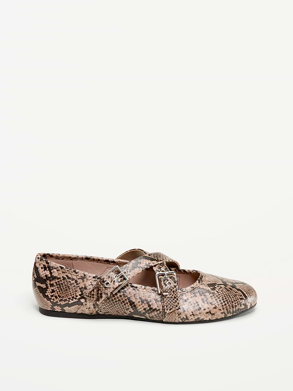 Buckle-Strap Mary Jane Ballet Flats for Women