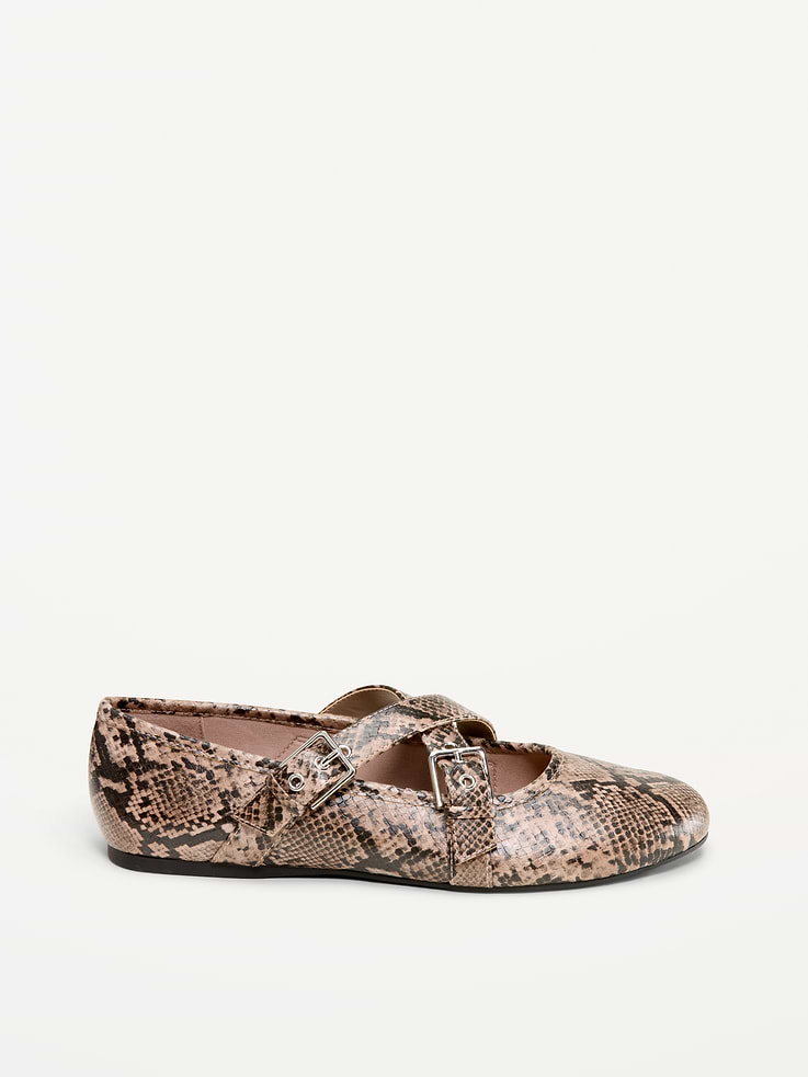 Image number 4 showing, Buckle-Strap Mary Jane Ballet Flats for Women