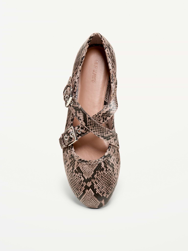 Image number 3 showing, Buckle-Strap Mary Jane Ballet Flats for Women