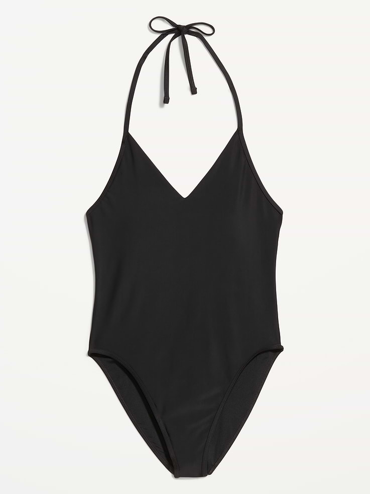 Image number 4 showing, V-Neck Halter Swimsuit