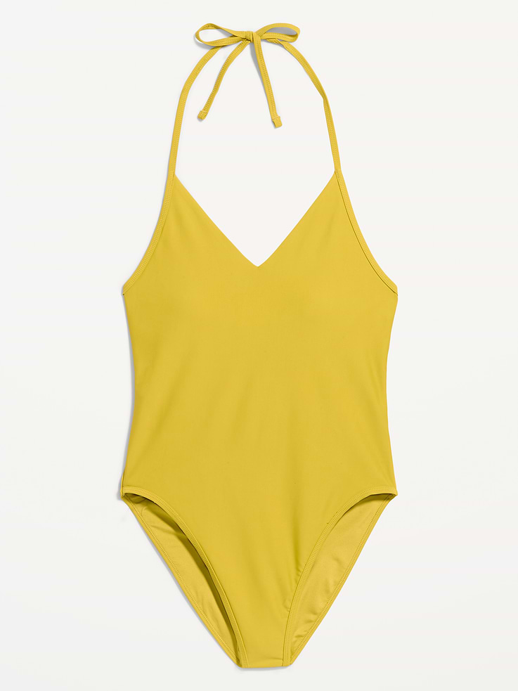Image number 4 showing, V-Neck Halter Swimsuit