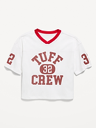 Image number 1 showing, Oversized Mesh Graphic Football T-Shirt for Boys
