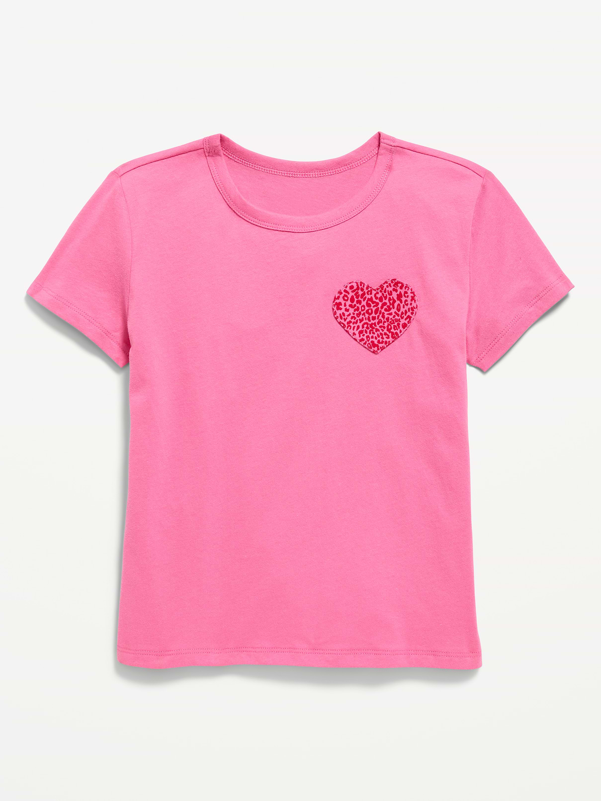 Image number 1 showing, Softest Short-Sleeve Heart-Pocket T-Shirt for Girls
