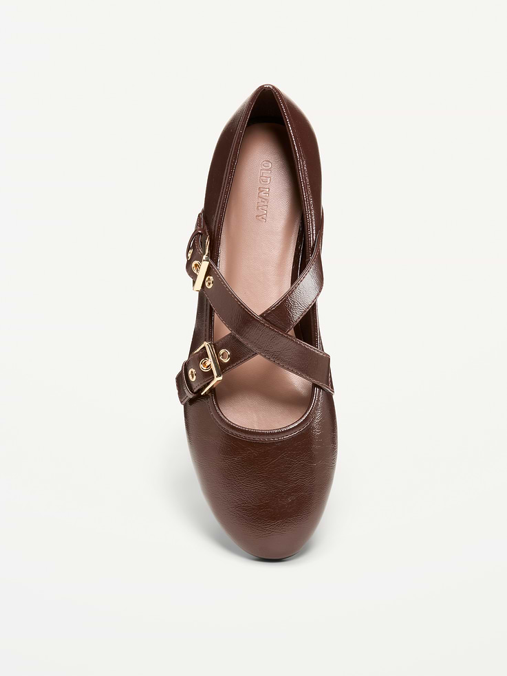 Image number 3 showing, Buckle-Strap Mary Jane Ballet Flats for Women
