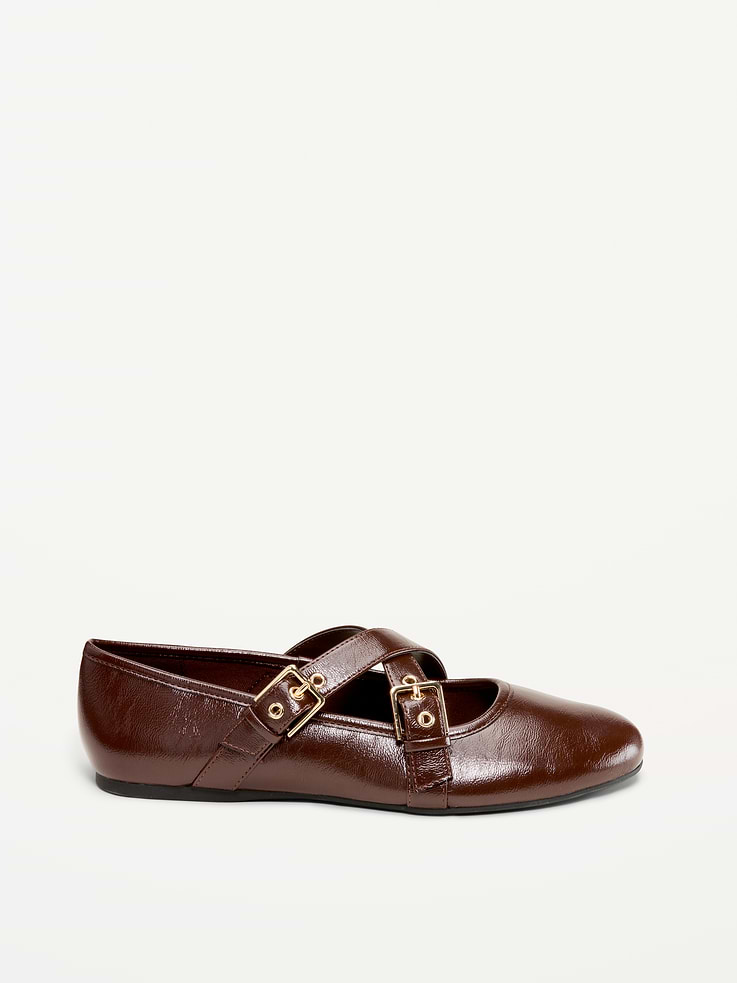Image number 4 showing, Buckle-Strap Mary Jane Ballet Flats for Women