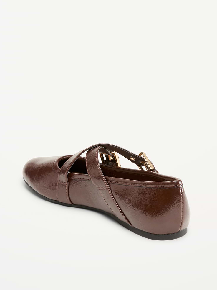 Image number 5 showing, Buckle-Strap Mary Jane Ballet Flats for Women
