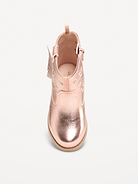 L'image numéro 2 présente Bottes western brillantes à glissière latérale pour toute-petite fille