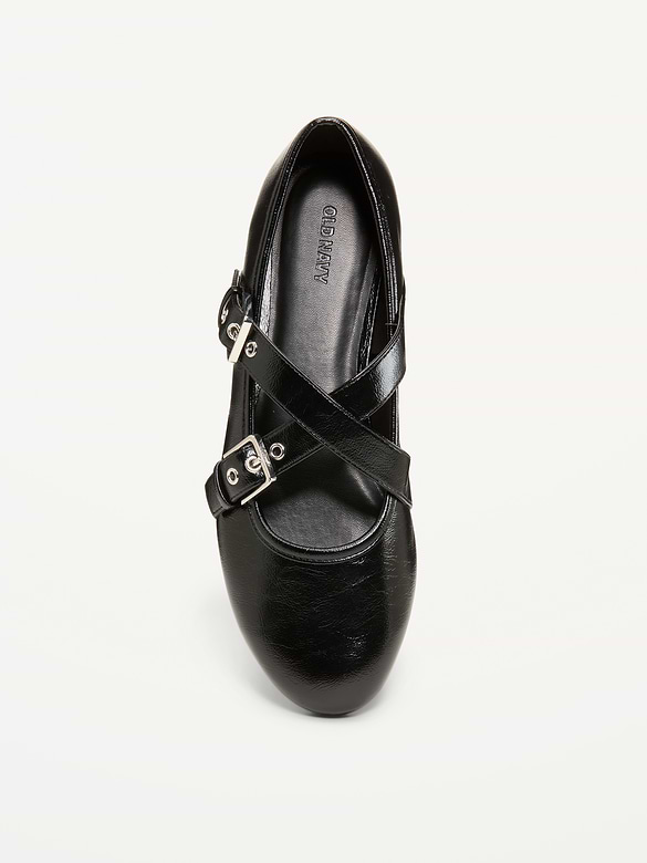 Buckle-Strap Mary Jane Ballet Flats for Women