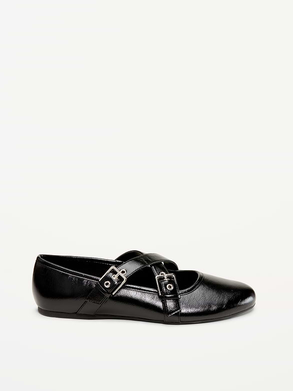 Buckle-Strap Mary Jane Ballet Flats for Women