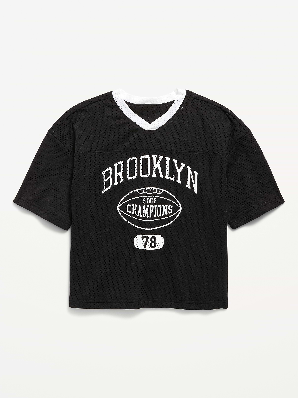 Image number 1 showing, Oversized Mesh Graphic Football T-Shirt for Boys