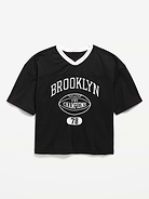 Image number 1 showing, Oversized Mesh Graphic Football T-Shirt for Boys