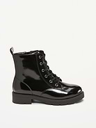 Image number 3 showing, Faux-Leather Lace-Up Combat Boots for Girls
