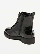 Image number 4 showing, Faux-Leather Lace-Up Combat Boots for Girls