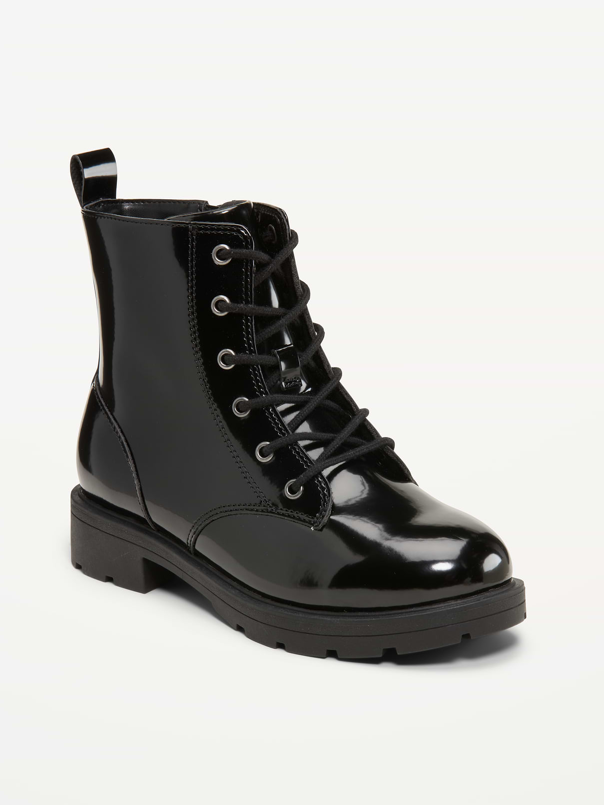 Image number 1 showing, Faux-Leather Lace-Up Combat Boots for Girls