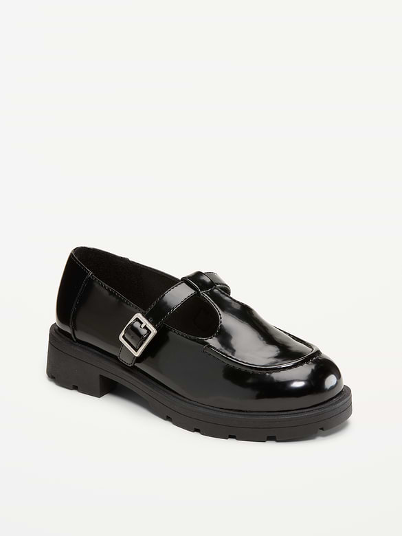 Shiny Faux-Leather Mary Jane Shoes for Girls