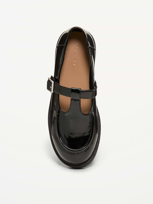 Shiny Faux-Leather Mary Jane Shoes for Girls