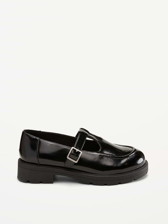 Shiny Faux-Leather Mary Jane Shoes for Girls