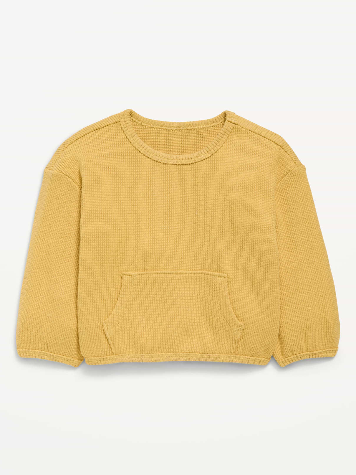 Image number 1 showing, Long-Sleeve Waffle-Knit Pocket Sweatshirt for Baby