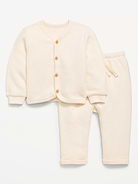 Image number 3 showing, Long-Sleeve Button Front Fleece Top and Pants Set for Baby