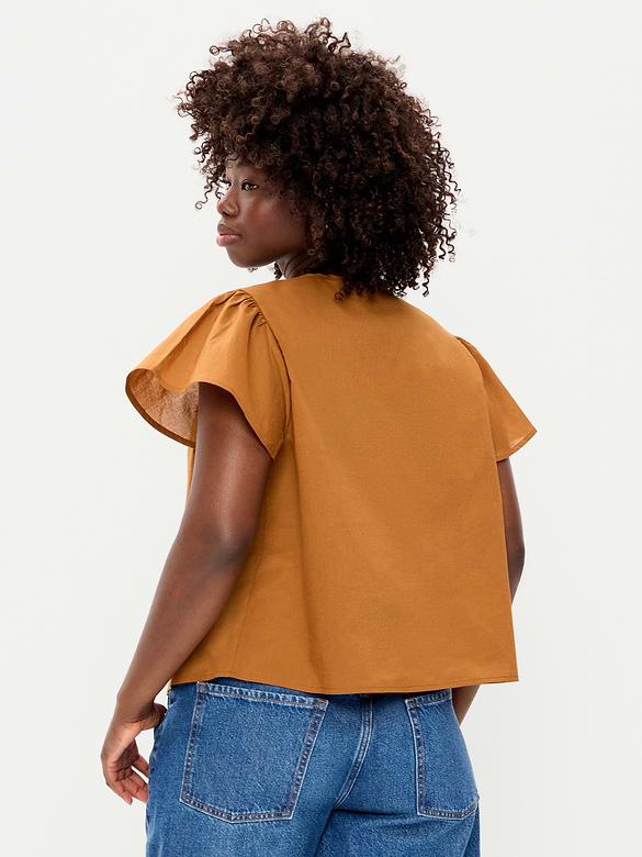 Short-Sleeve Embroidered Trousseau Top