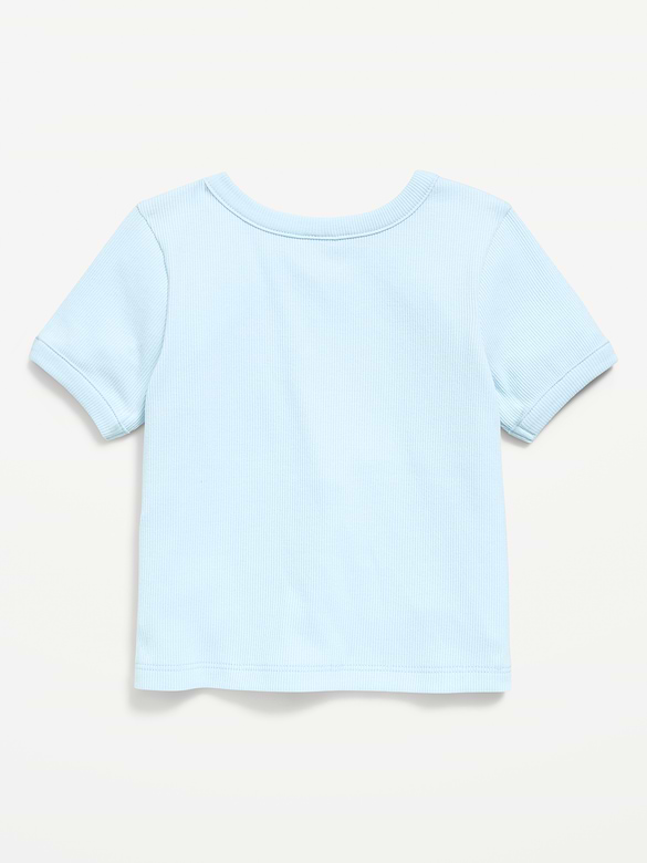 Short-Sleeve Ringer Graphic T-Shirt for Toddler Girls