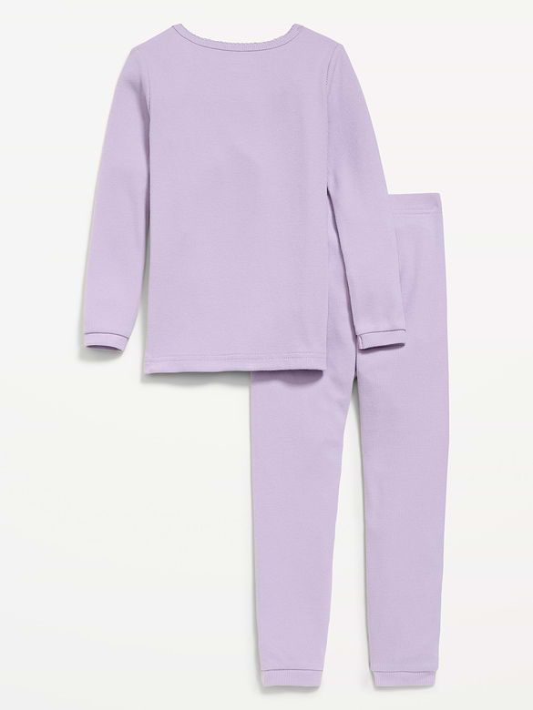 Snug-Fit Graphic Pajama Set for Girls