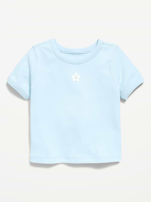Short-Sleeve Ringer Graphic T-Shirt for Toddler Girls