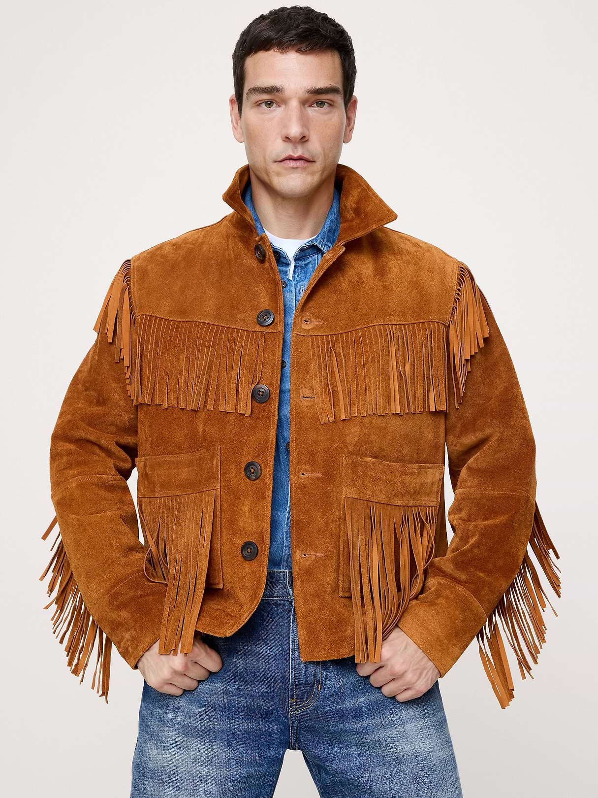 Suede Fringe Jacket | Banana Republic