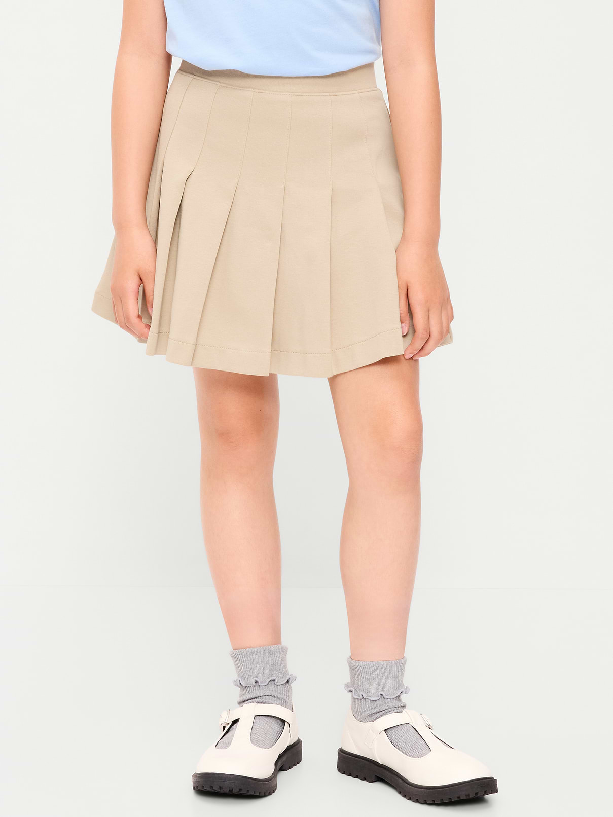 Image number 1 showing, School Uniform Ponte-Knit Pleated Skort for Girls